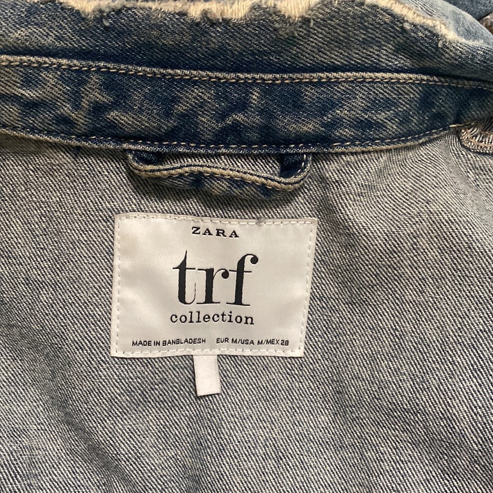 Zara Distressed Denim Jacket - Picture 9 of 11